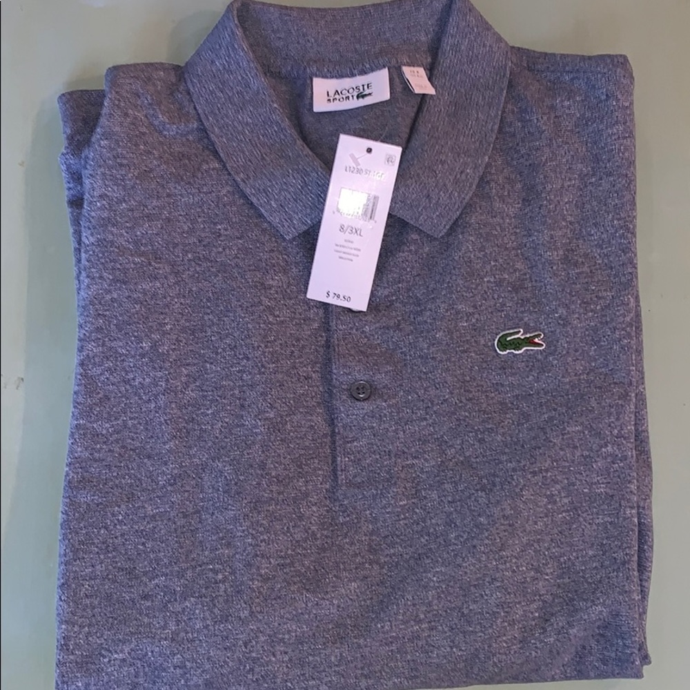 Lacoste Sport Polo Size 8 3XL Light Indigo Blue
